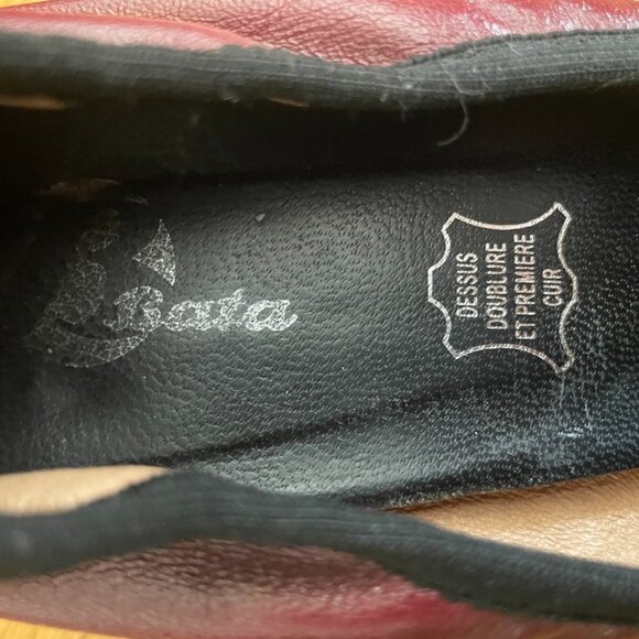 Ballerinas burgundy red by BATA - Picture 7 of 7